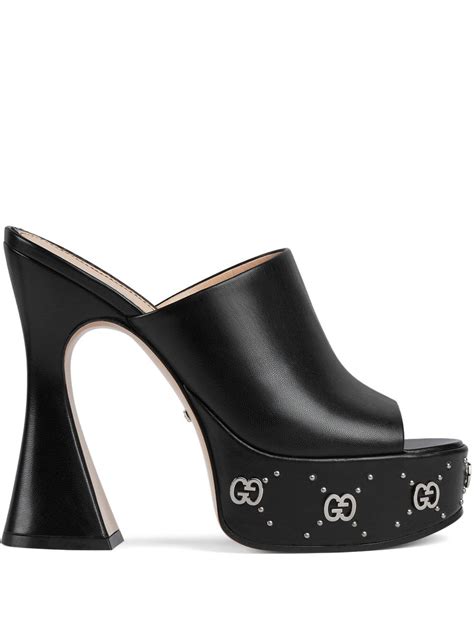 black gucci platforms|gucci platform clog.